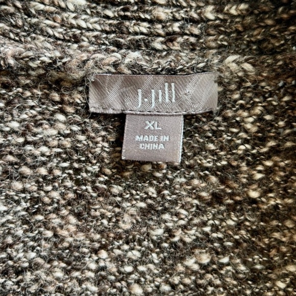 J. Jill One Button Open Front Long Sleeve Cardigan Sweater Wool/ Alpaca Blend - Picture 3 of 7